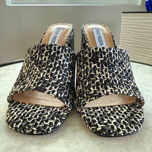 Steve Madden GAMBLE multicolored block heel mule/Women size 6.5